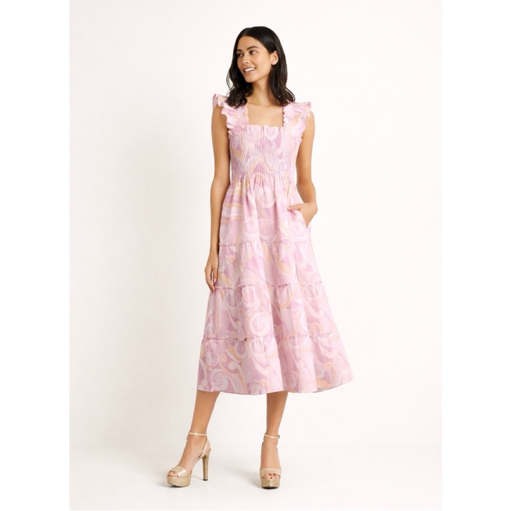 Hill House The Ellie Nap Linen Dress in Candy Kaleidoscope